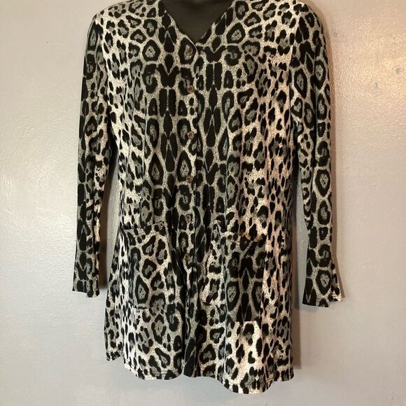 Tops - Leopard Print Button Up Women's Top